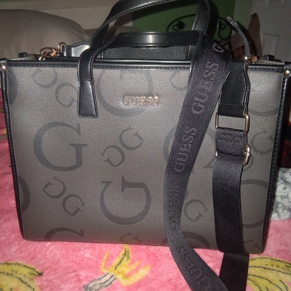GUESS Black and Gray Women's Bag
